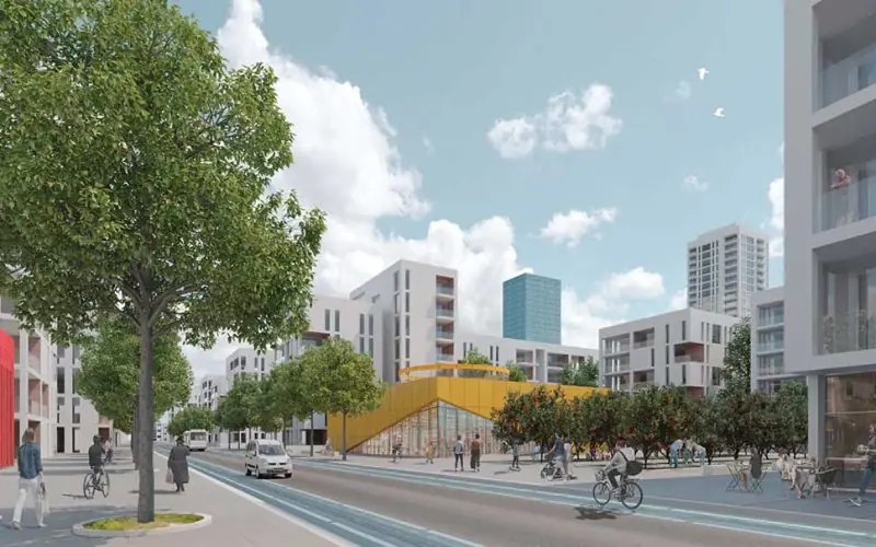 הדמיית רחוב בשכונת רחובות מזרח (תמ"ל 3003)